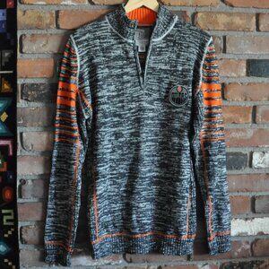 Edmonton Oilers NHL OLD TIME Hockey CAUSEWAY COLLECTION Knit Sweater NEW NO TAGS